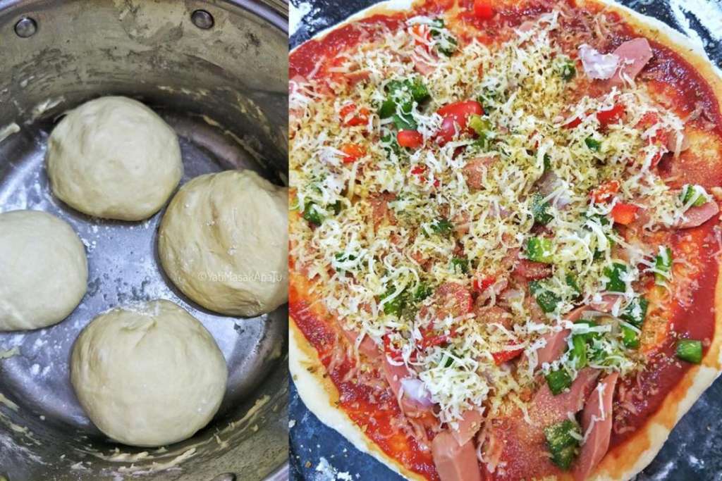 Roti Pizza Secara Homemade Yang Cukup Lembut Dan Tak Liat Icookasia