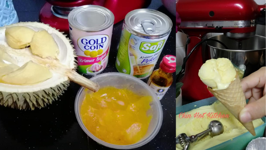 Resepi ais krim durian