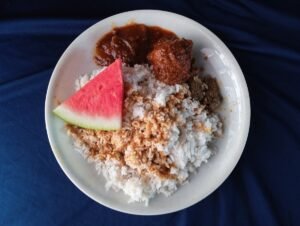 Hidangan nasi dan lauk kampung di Pendang, Kedah
