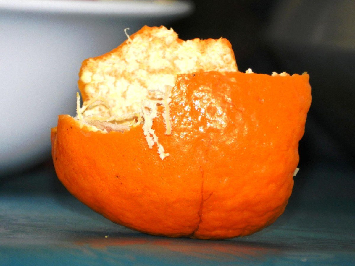 Orange peel that can be considered for further food processing