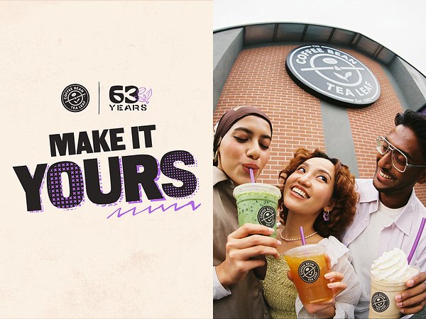 The Coffee Bean & Tea Leaf 63rd anniversary Make It Yours campaign