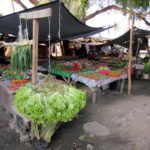 Vegetable market stalls in Dili, Timor-Leste