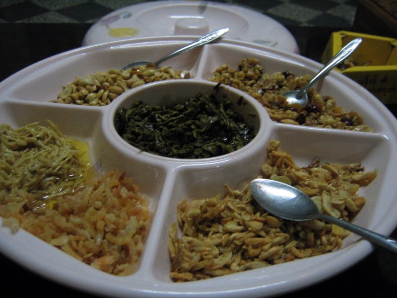 Another serving of pickled tea leaf salad in Myanmar