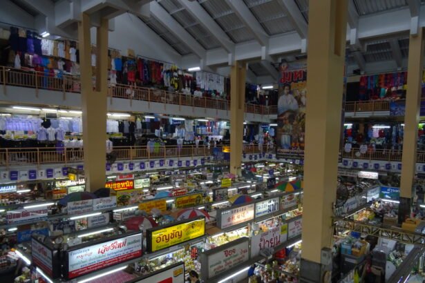Interior of Warorot Market in Chiang Mai in an earlier photograph